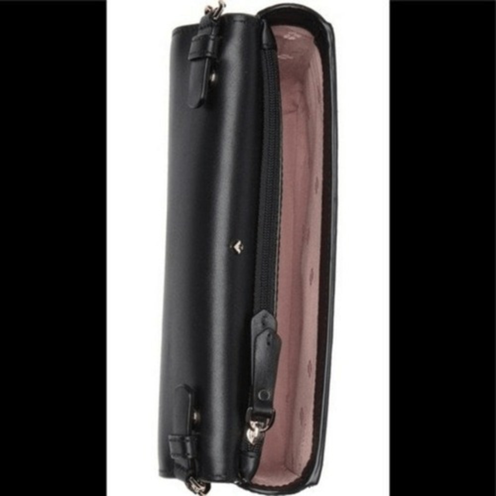 Kate Spade Gentle Panda Crossbody‎ Leather Wallet Bag, Pink/Black, NWT - Picture 7 of 16